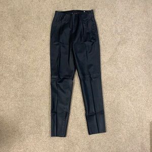 Zara Skinny Leather pants with Ankle Zippers